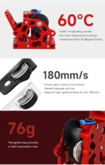 HGX-LITE Dual Gear Extruder Red - Image 2