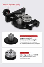 HGX-LITE Dual Gear Extruder Red - Image 6
