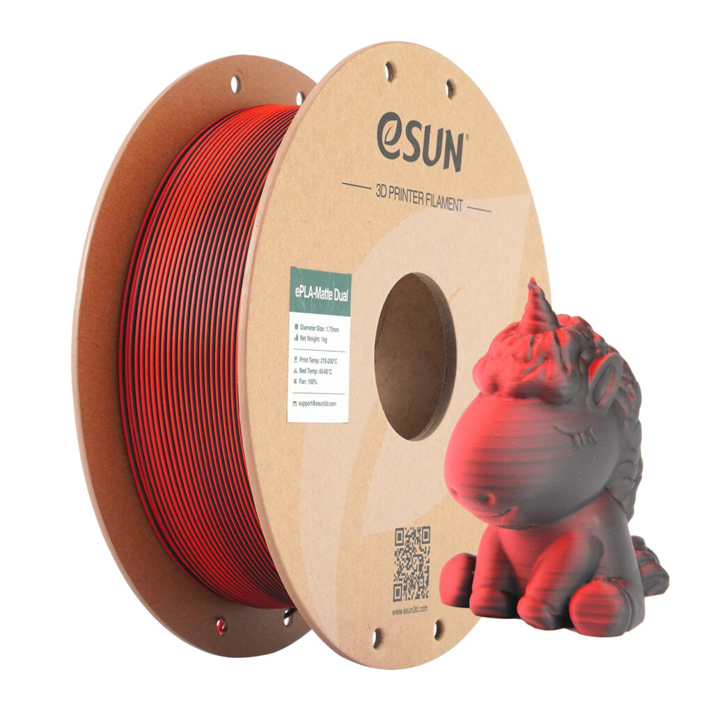 eSUN PLA-Matte Black-Red