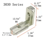 Inside Hidden Bracket L Shape Interior Corner 3030
