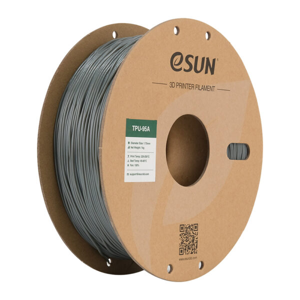 eSUN TPU-95A Grey 1.75mm 3D Filament 1KG flexible industrial part