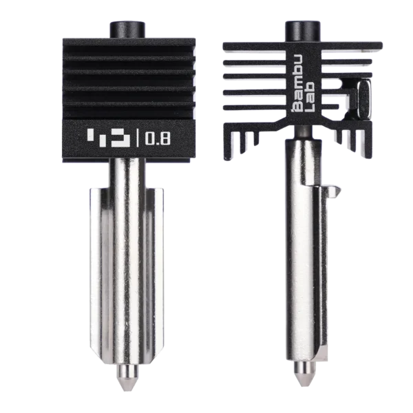 Bambu Lab Hotend H2 P2 Series 0.8 mm Hardened Steel quick swap nozzle assembly