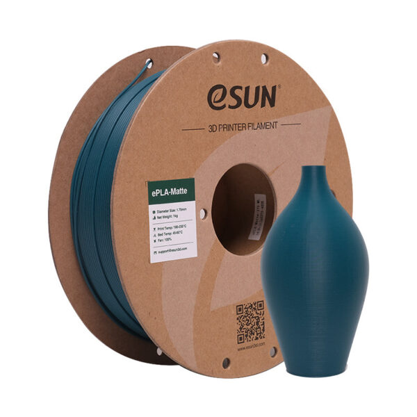 eSUN ePLA-Matte Morandi Green 1.75mm 3D Filament 1KG muted pastel green matte finish low gloss cardboard spool