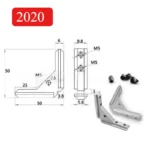 2020 Aluminum Profile Universal Angle Slot Connector 2PCS panel installation board frame corner bracket joint hardware